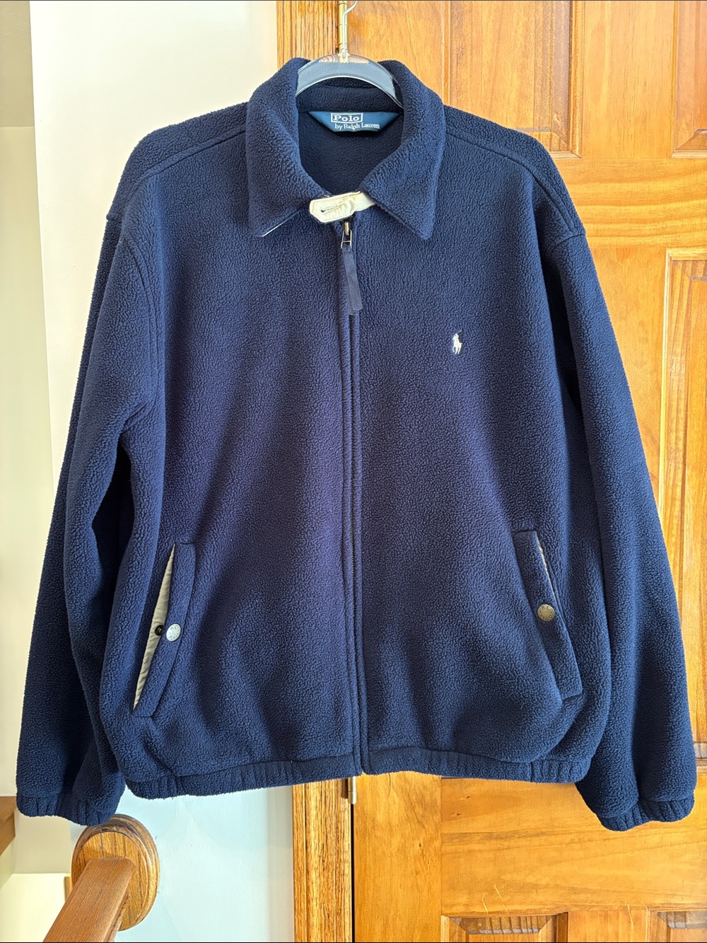 Vintage Polo by Ralph Lauren Navy Full-Zip Fleece Jacket with Polartec